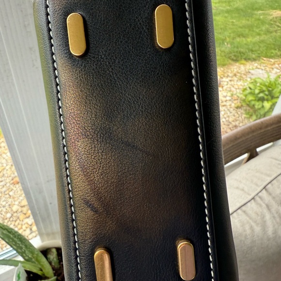 Tory Burch  Razzel  Black and Brown Crossbody Bag with Gold Clasp - Picture 8 of 13